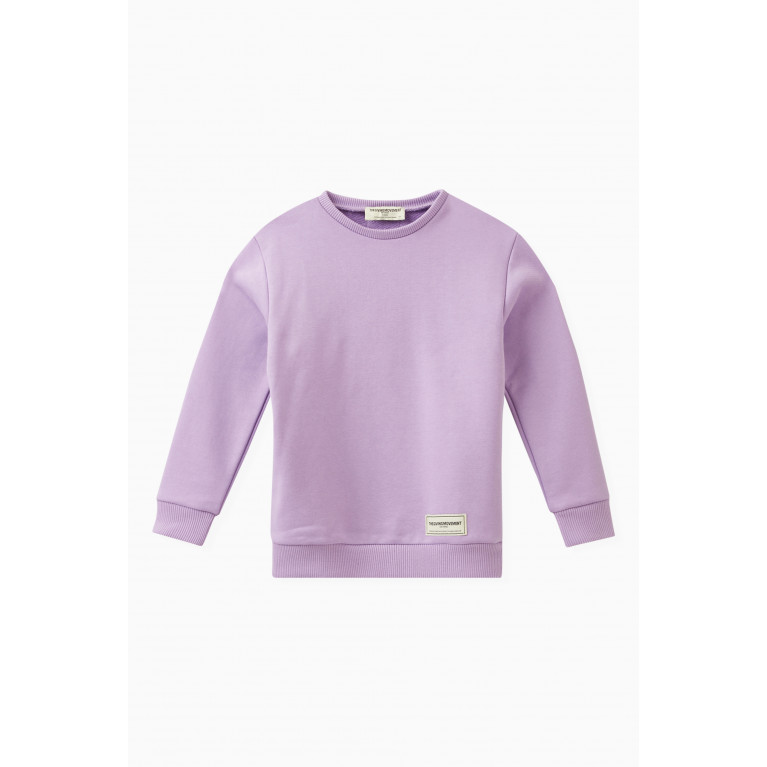 The Giving Movement - Logo Sweatshirt in Organic Cotton-blend Purple