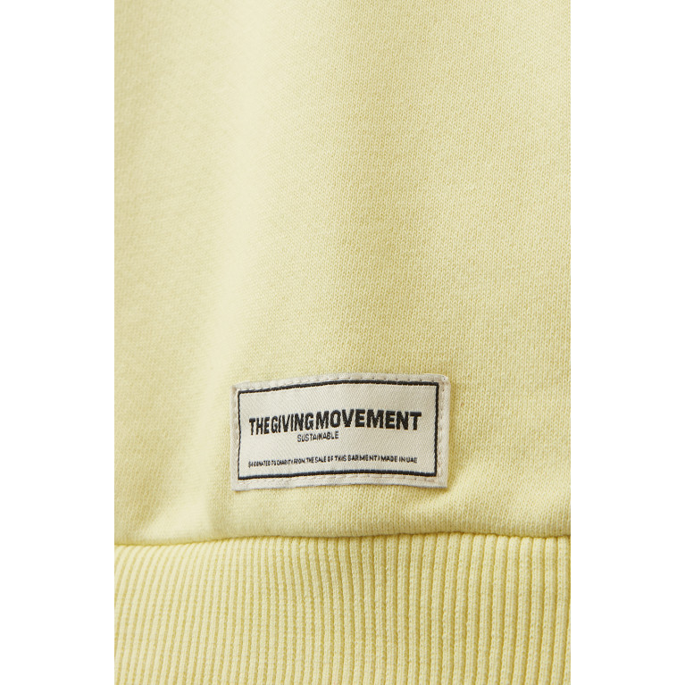 The Giving Movement - Logo Sweatshirt in Organic Cotton-blend Yellow