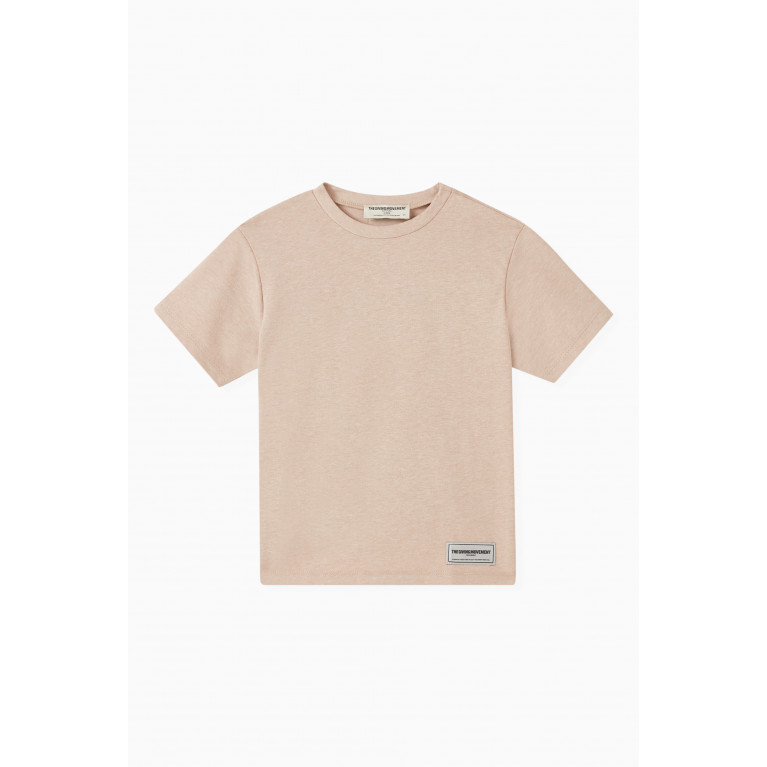 The Giving Movement - Logo T-shirt in Washed Organic Cotton-jersey Neutral