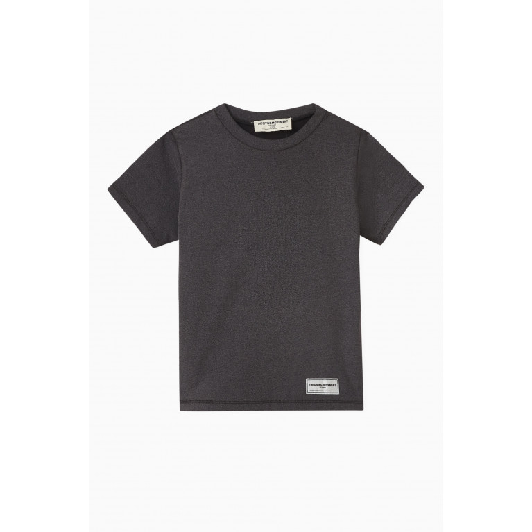 The Giving Movement - Logo T-shirt in Washed Organic Cotton-jersey Black