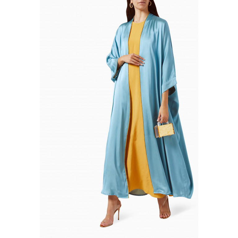 Ghizlan - Two-tone Abaya in Silk