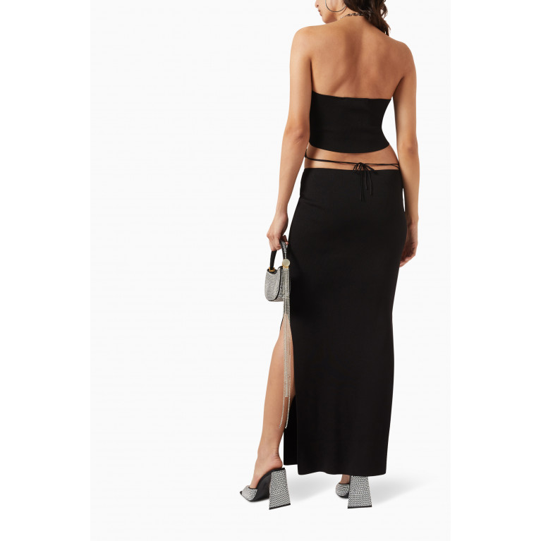 Aya Muse - Nula Strapless Cut-out Maxi Dress in Viscose-blend