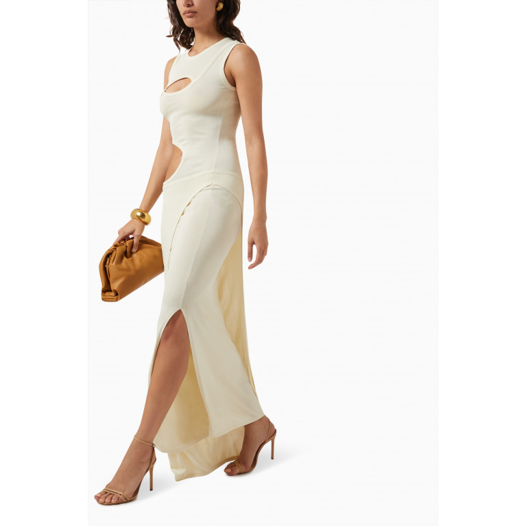 Aya Muse - Marmo Cut-out Maxi Dress in Knit