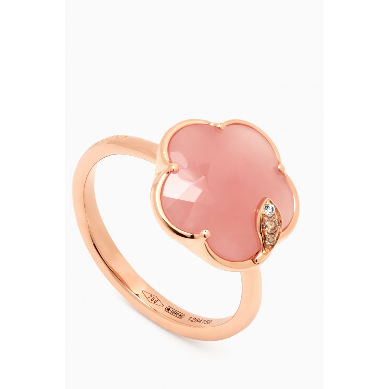 Pasquale Bruni - Petit Jolie Ring with Pink Chalcedony & Diamonds in 18kt Rose Gold