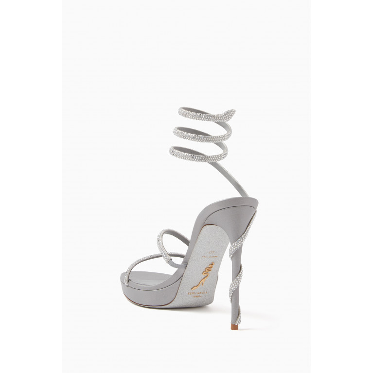 René Caovilla - Ellabrita 107 Strass-Embellished Sandals in Satin