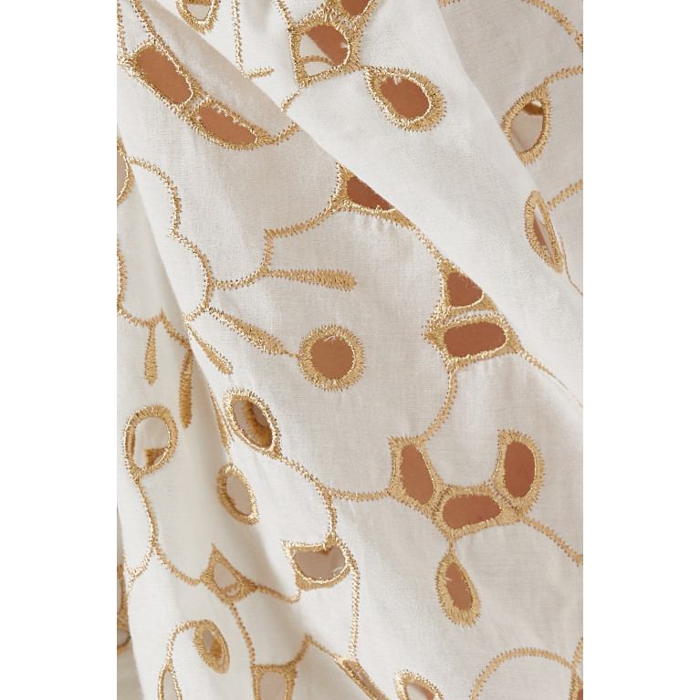 Waimari - Merida Embroidered Midi Dress in Cotton-blend