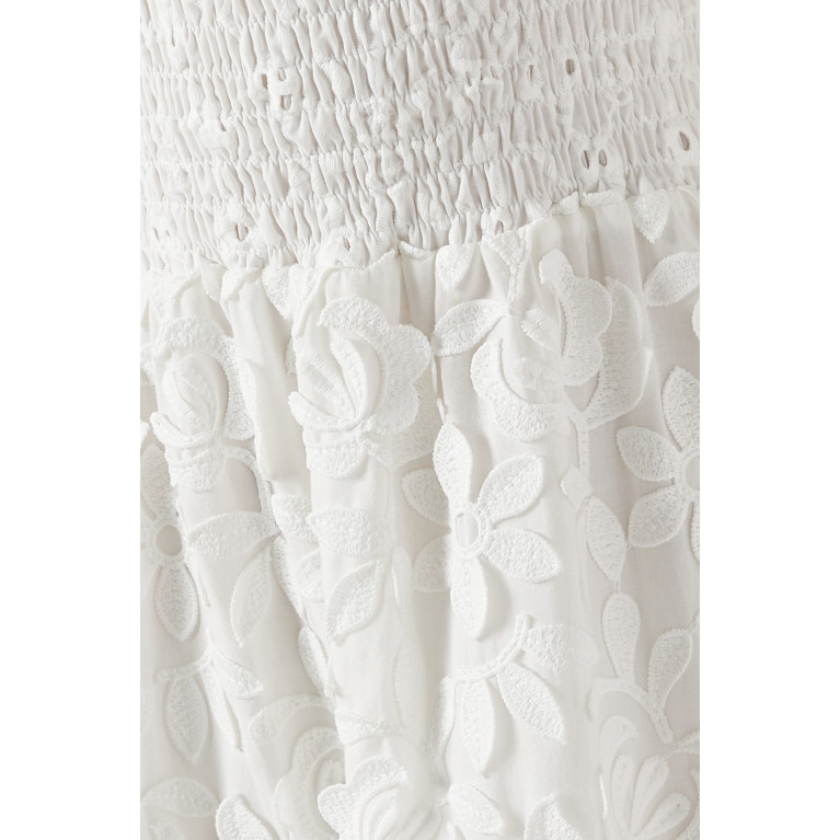 Waimari - Cruz Embroidered Midi Dress in Cotton