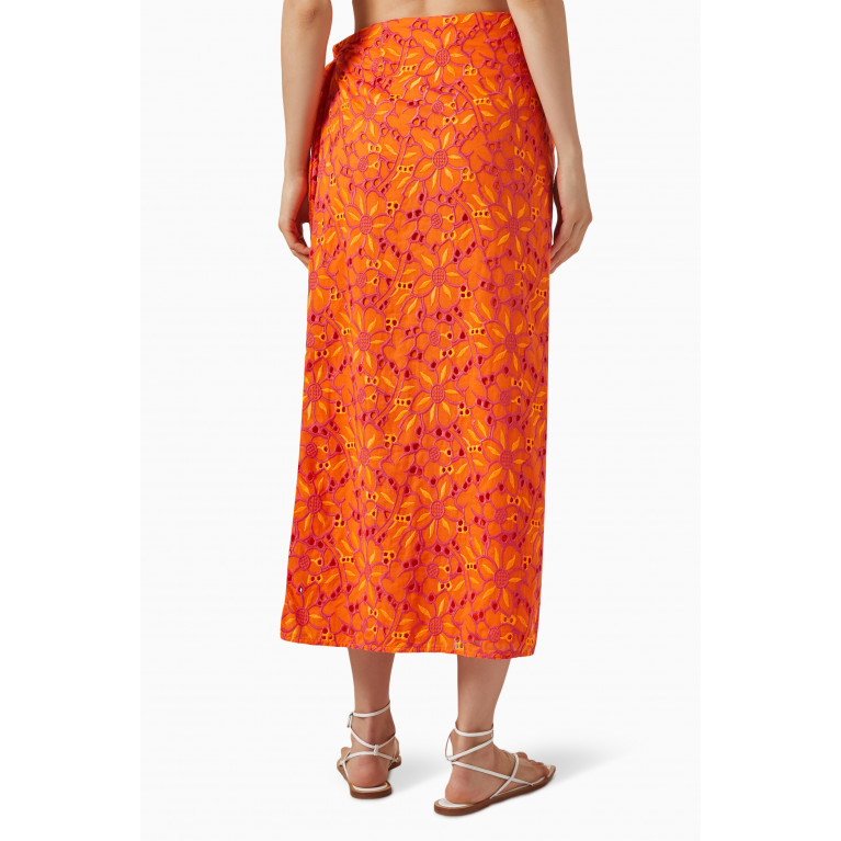Waimari - Buleria Wrap Midi Skirt in Cotton