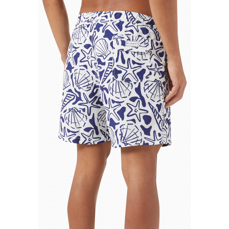 Bluemint - Arthus Coral Print Swim Shorts in Nylon Multicolour