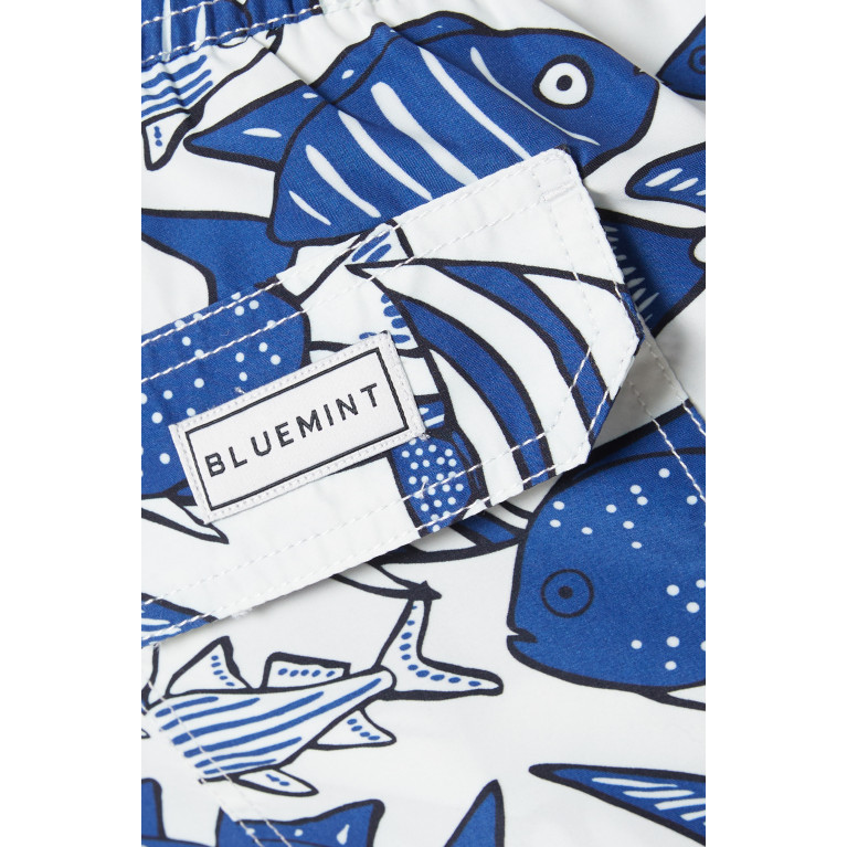 Bluemint - Arthus Print Swim Shorts in Nylon Grey