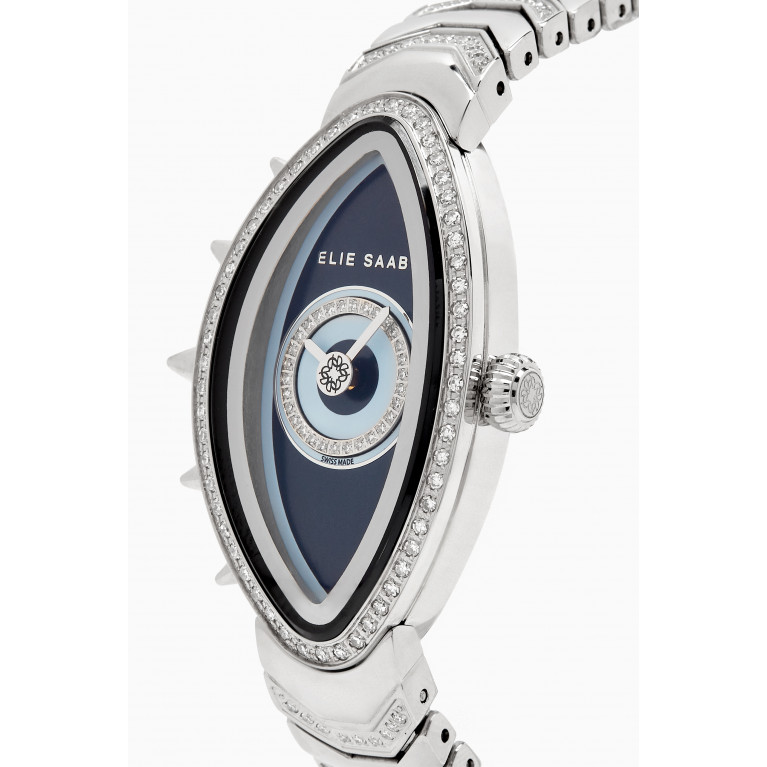 Elie Saab - Eayan Diamond Watch in Stainless Steel, 23 x 40mm