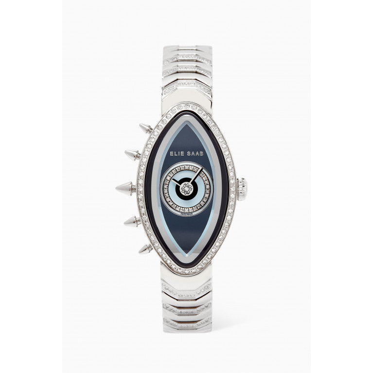 Elie Saab - Eayan Diamond Watch in Stainless Steel, 23 x 40mm