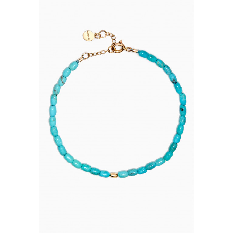 The Alkemistry - Vianna Bracelet with Turquoise & Gold Bead in 18kt Yellow Gold