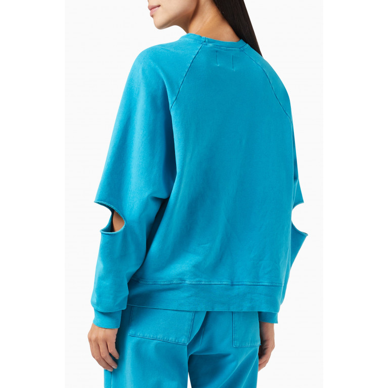 Electric & Rose - Frankie Cut-out Sweatshirt in Cotton-blend Fleece