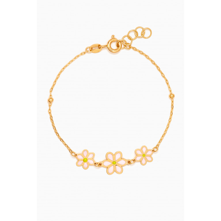 M's Gems - Baby Flower Bracelet in 18kt Yellow Gold