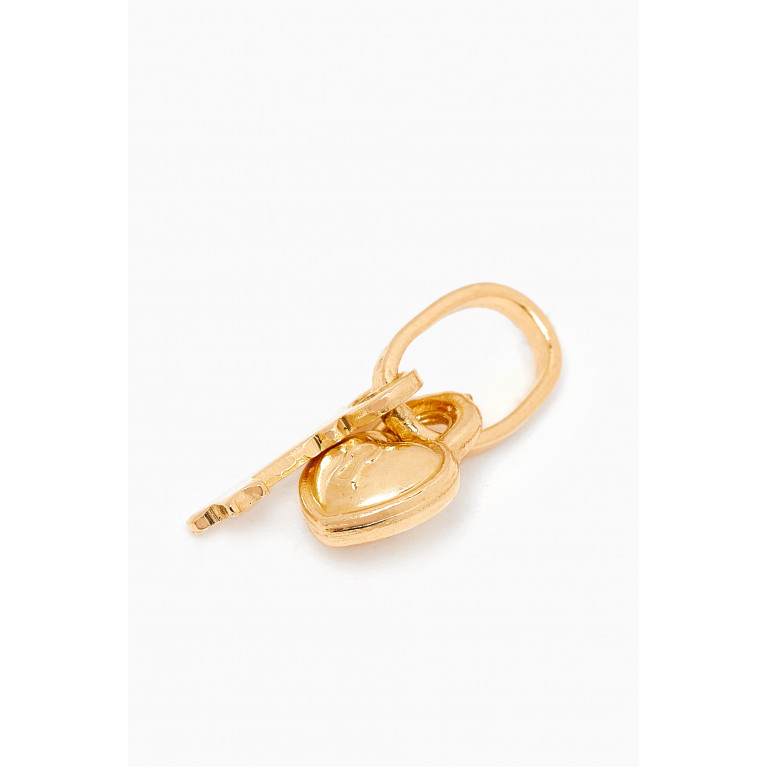 M's Gems - Golden Love Lock Pendant in 18kt Gold