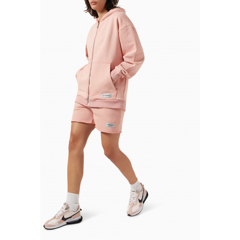The Giving Movement - Relaxed Shorts in Washed Organic-fleece Pink