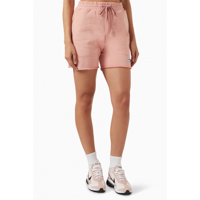 The Giving Movement - Relaxed Shorts in Washed Organic-fleece Pink