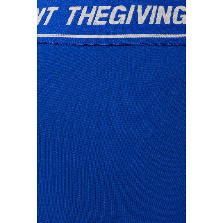 The Giving Movement - Logo-tape 24" Leggings in Recycled Softskin100© Blue