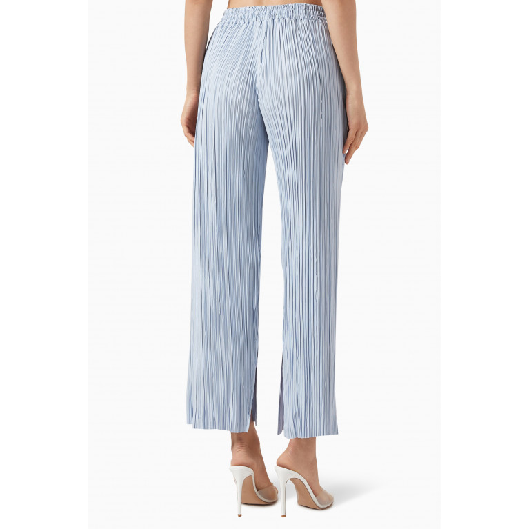 The Giving Movement - Wide-leg Pants in PLISSE100© Blue
