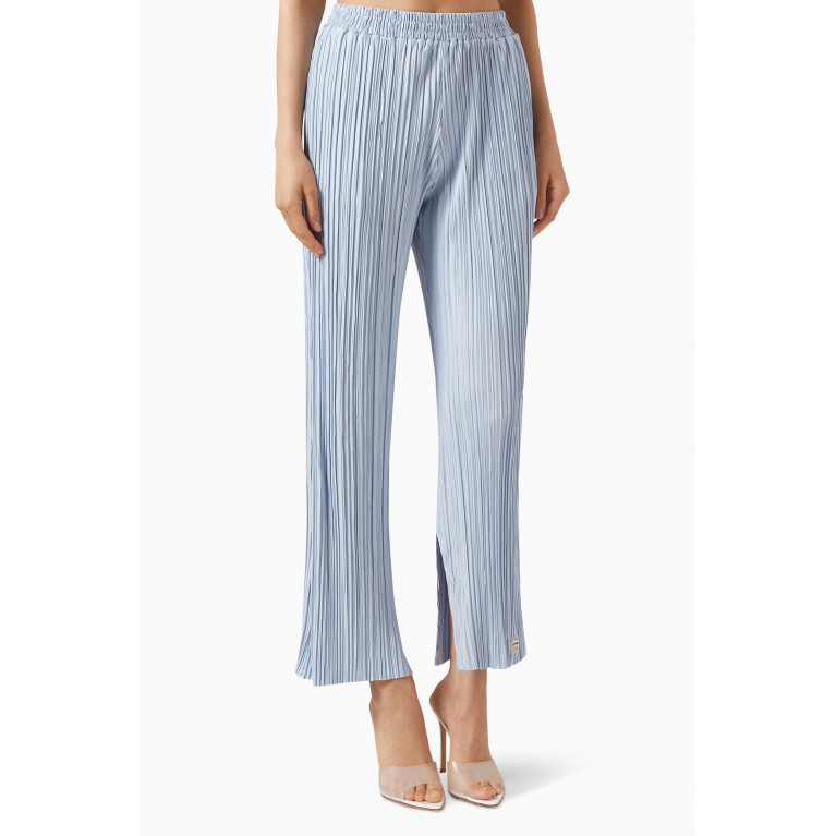 The Giving Movement - Wide-leg Pants in PLISSE100© Blue