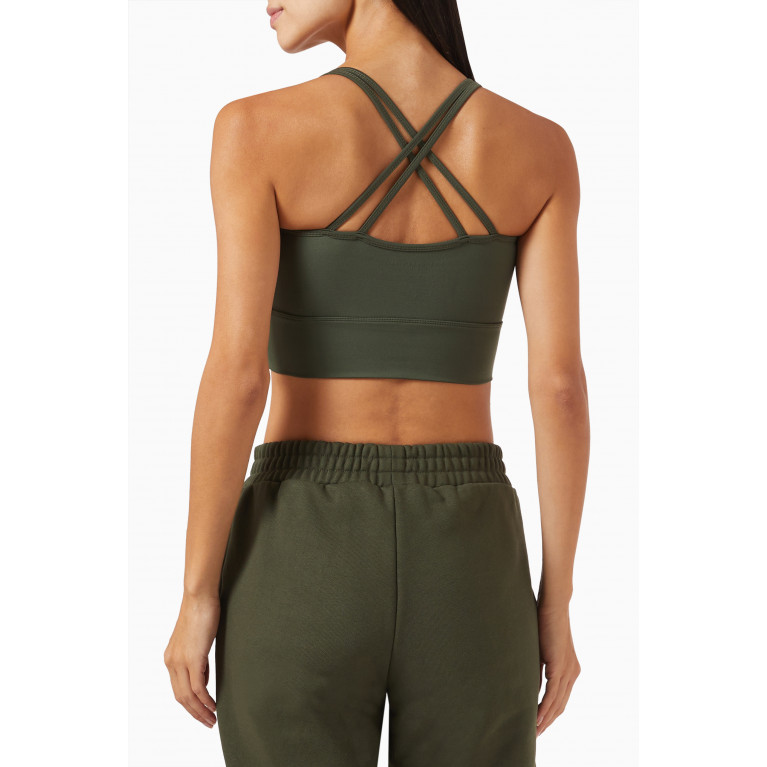 The Giving Movement - Strap-back Sports Bra in Softskin100© Green