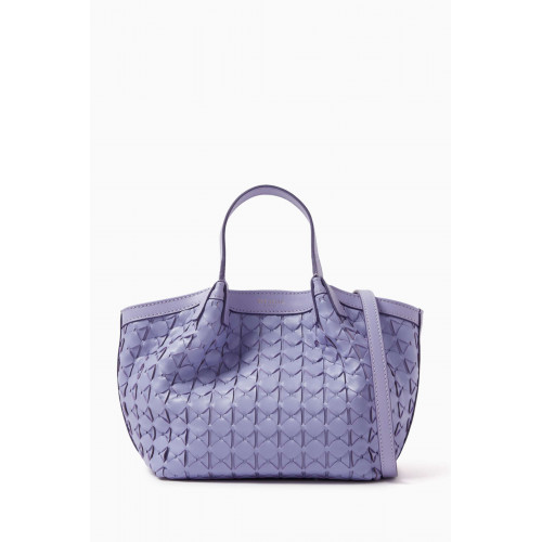 Serapian - Mini Secret Bag in Mosaico Leather Purple