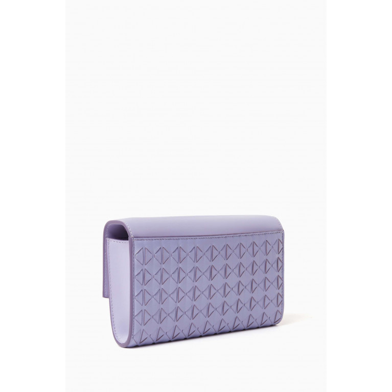 Serapian - Clutch Shoulder Bag in Mosaico Leather Purple