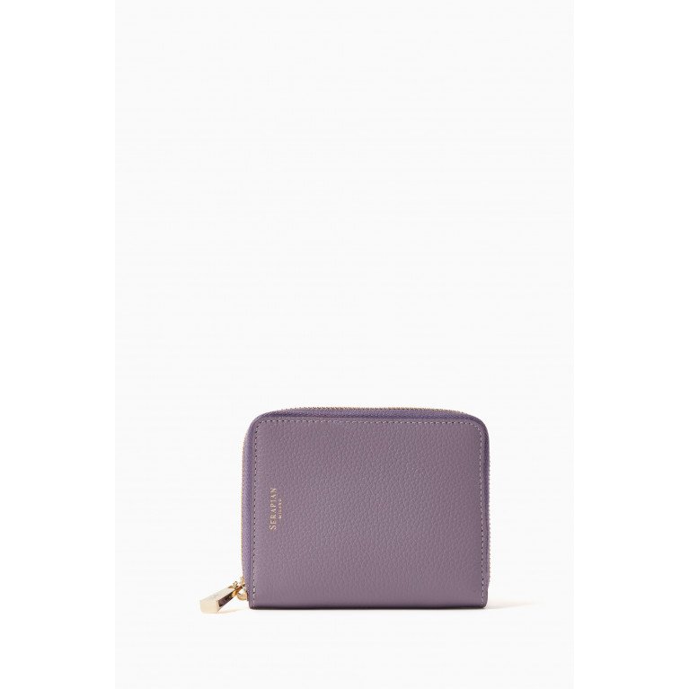 Serapian - Mini Zip Wallet in Rugiada Leather