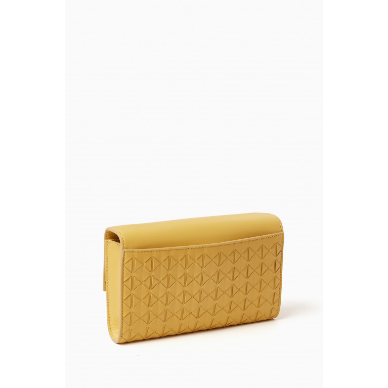 Serapian - Clutch Shoulder Bag in Mosaico Leather Yellow