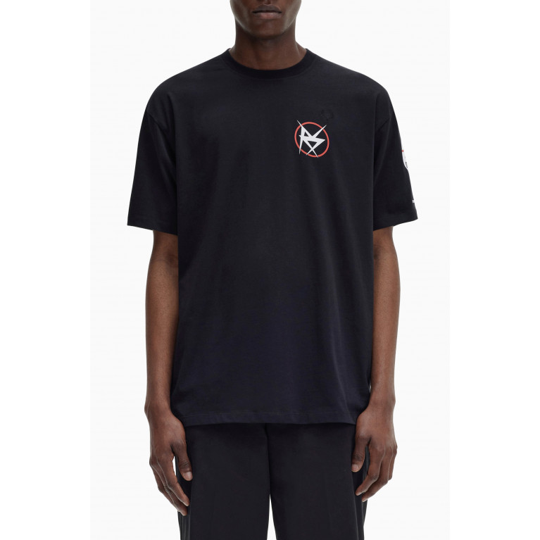 Fred Perry - x Raf Simons Printed T-shirt in Cotton Jersey