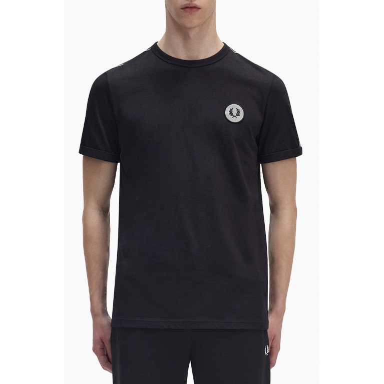 Fred Perry - Reflective Detail Ringer T-shirt in Cotton Jersey