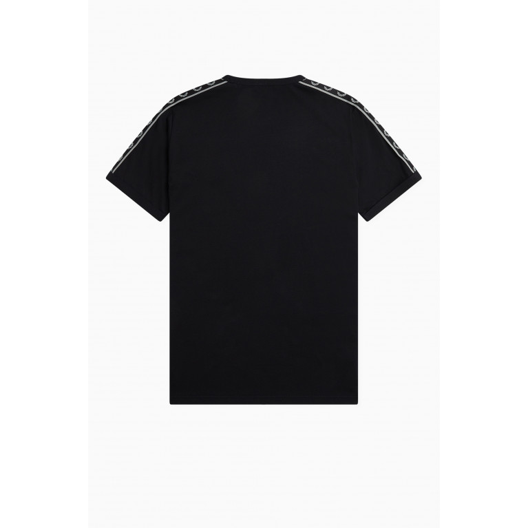 Fred Perry - Reflective Detail Ringer T-shirt in Cotton Jersey