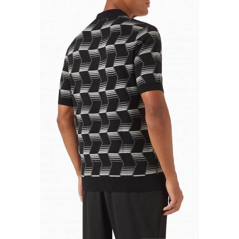 Fred Perry - Chevron-striped Polo Shirt in Cotton-knit