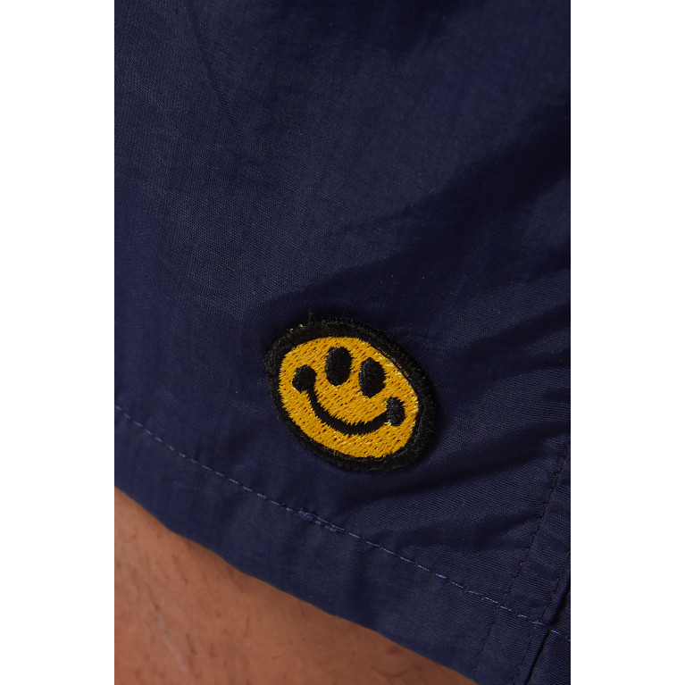 Market - Smiley Tech Shorts in Nylon Blue