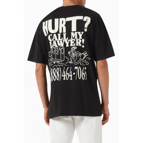 Market - Call My Lawyer T-shirt in Cotton Jersey Black