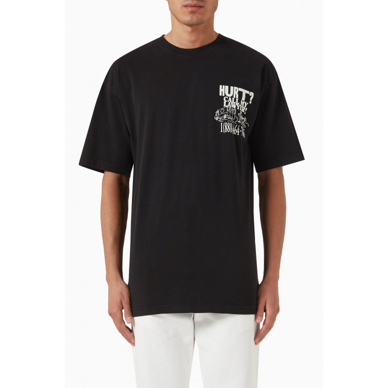Market - Call My Lawyer T-shirt in Cotton Jersey Black