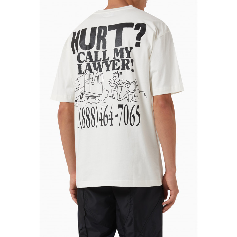 Market - Call My Lawyer T-Shirt in Cotton Jersey Neutral