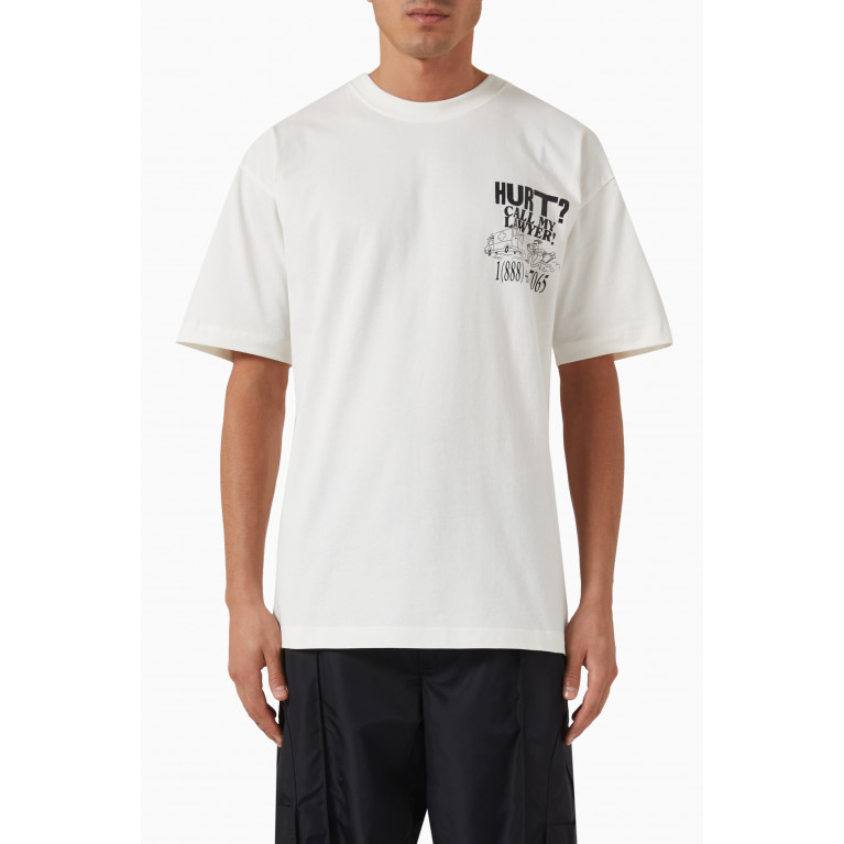 Market - Call My Lawyer T-Shirt in Cotton Jersey Neutral