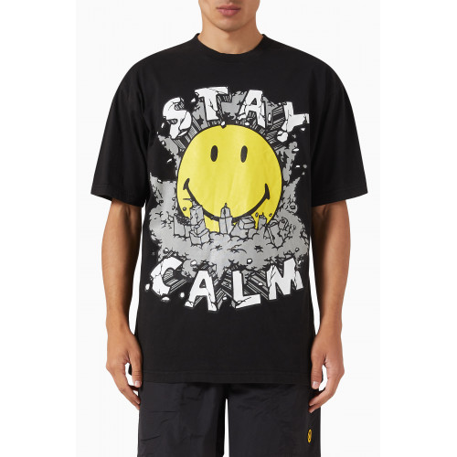 Market - Smiley Stay Calm T-shirt in Cotton Jersey