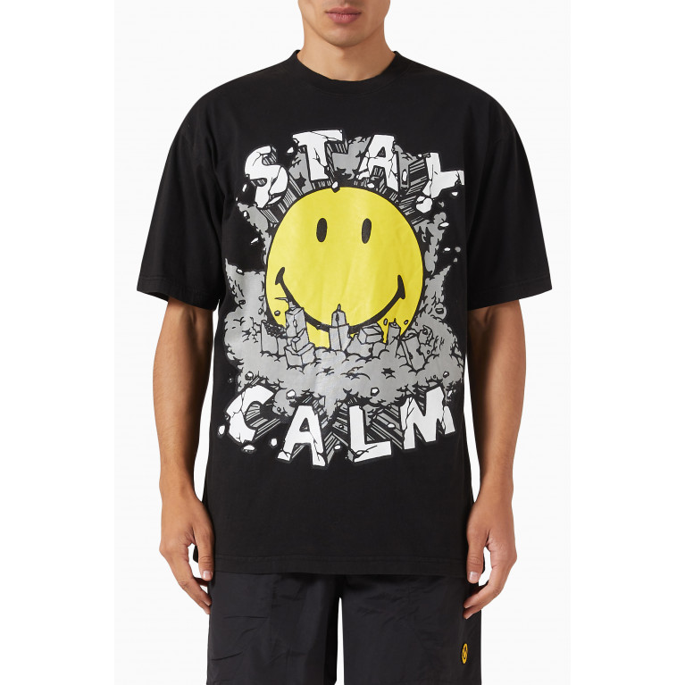Market - Smiley Stay Calm T-shirt in Cotton Jersey