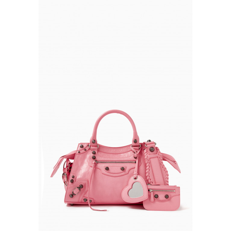 Balenciaga - Small Neo Cagole City Tote Bag in Croc-embossed Leather