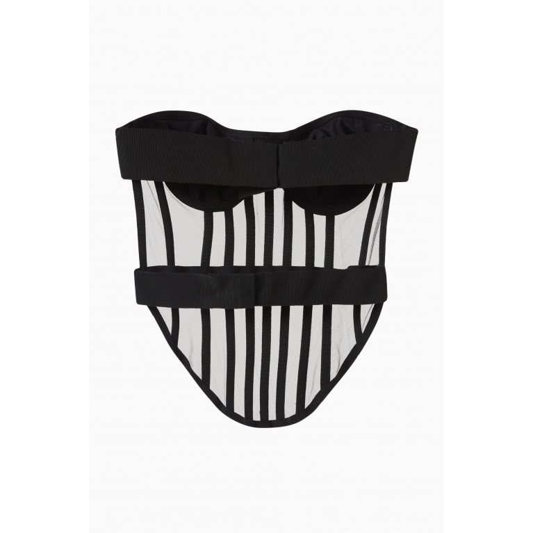 Dolce & Gabbana - x Kim Embellished Corset Top in Stretch-tulle