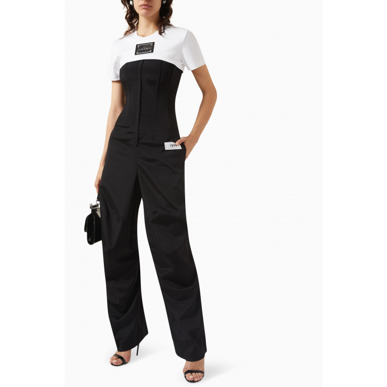 Dolce & Gabbana - x Kim Corset Jumpsuit in Stretch-cady