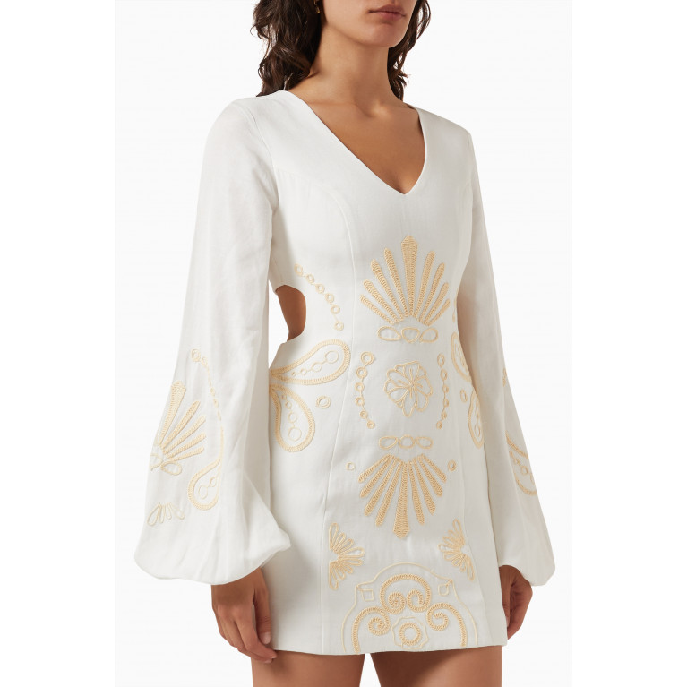 Significant Other - Seren Embroidered Mini Dress in Viscose-blend