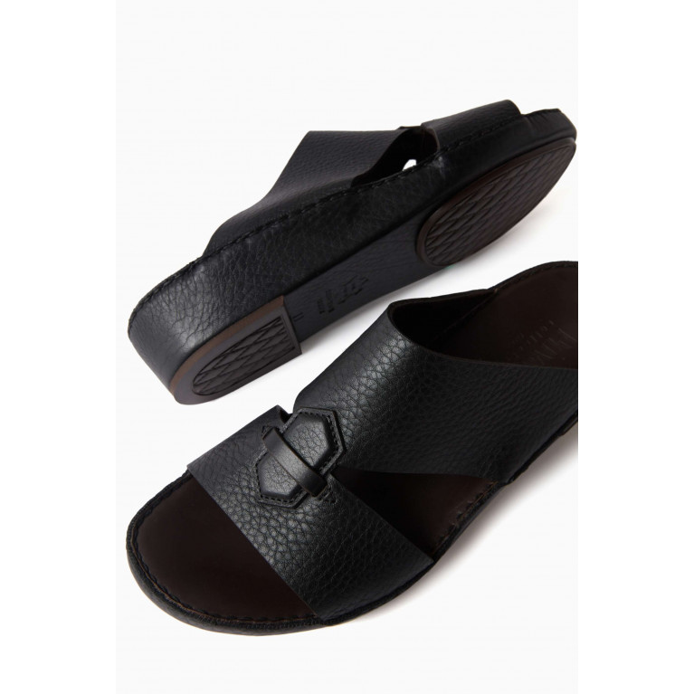 Private Collection - Cuscino Sandals in Deercalf Black