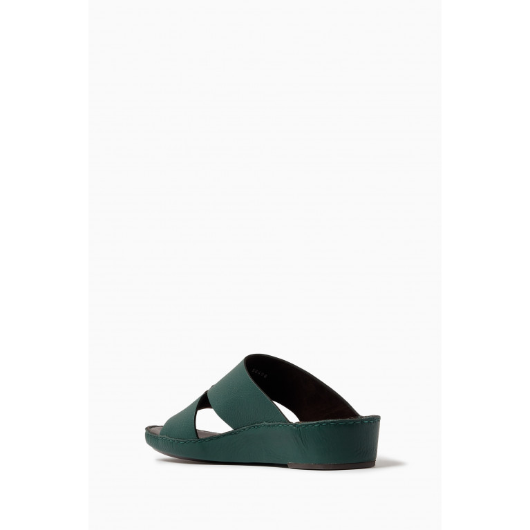 Private Collection - Cuscino Sandals in Deercalf Green