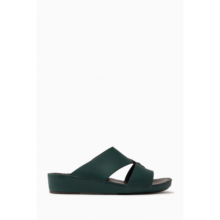 Private Collection - Cuscino Sandals in Deercalf Green