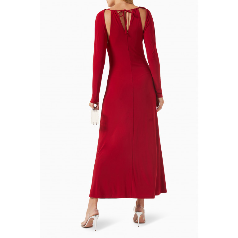 Mossman - The Exhale Maxi Dress in Jersey Red