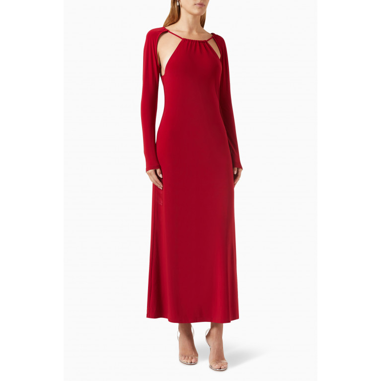 Mossman - The Exhale Maxi Dress in Jersey Red